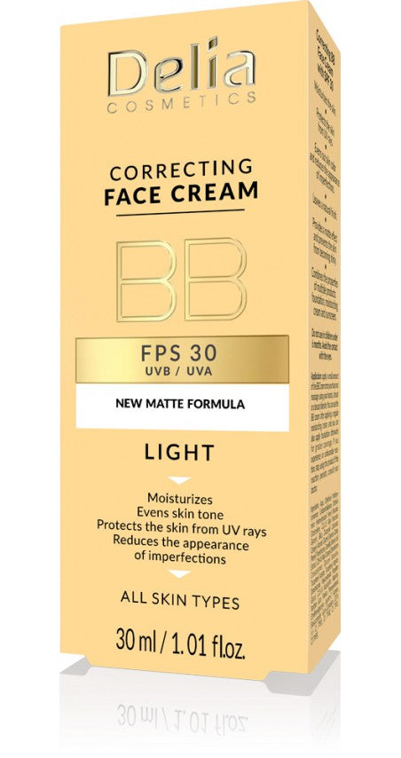 Delia correcting face cream bb spf30+ light 30ml